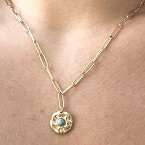 Turquoise Link Chain Necklace